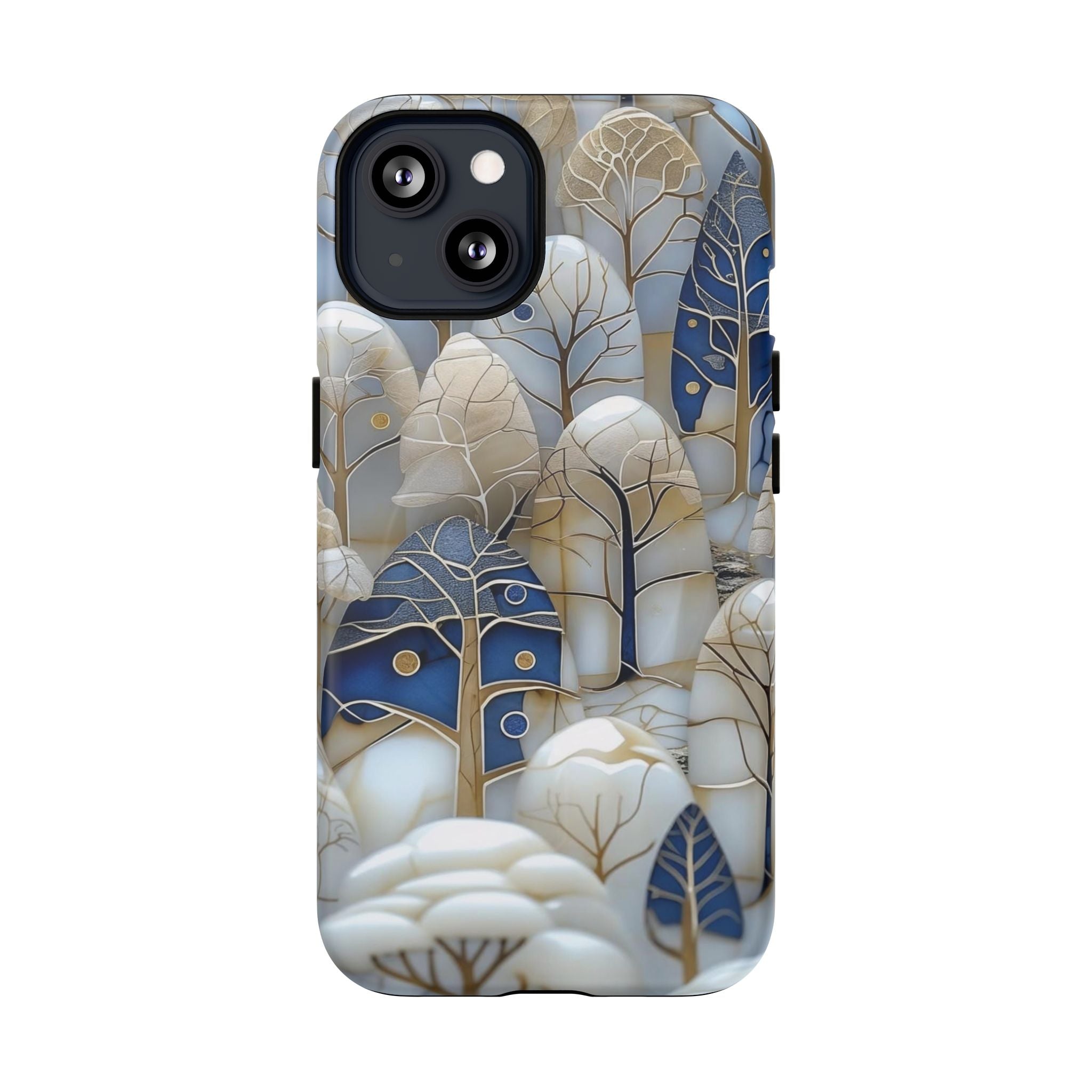 Blue Gold Forest Art MagSafe Case