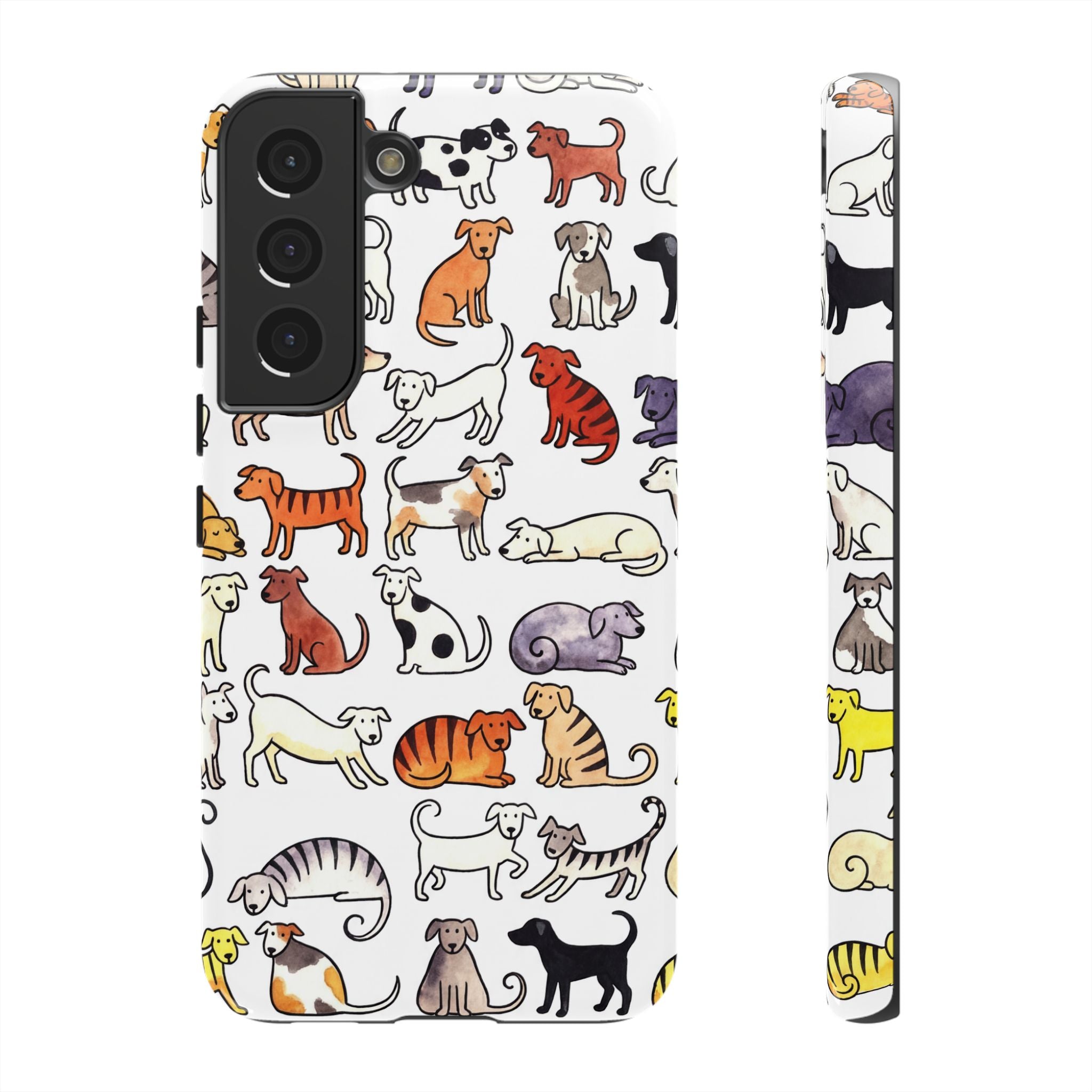 Dog Pattern Samsung Galaxy Case | Cute Colourful Dogs