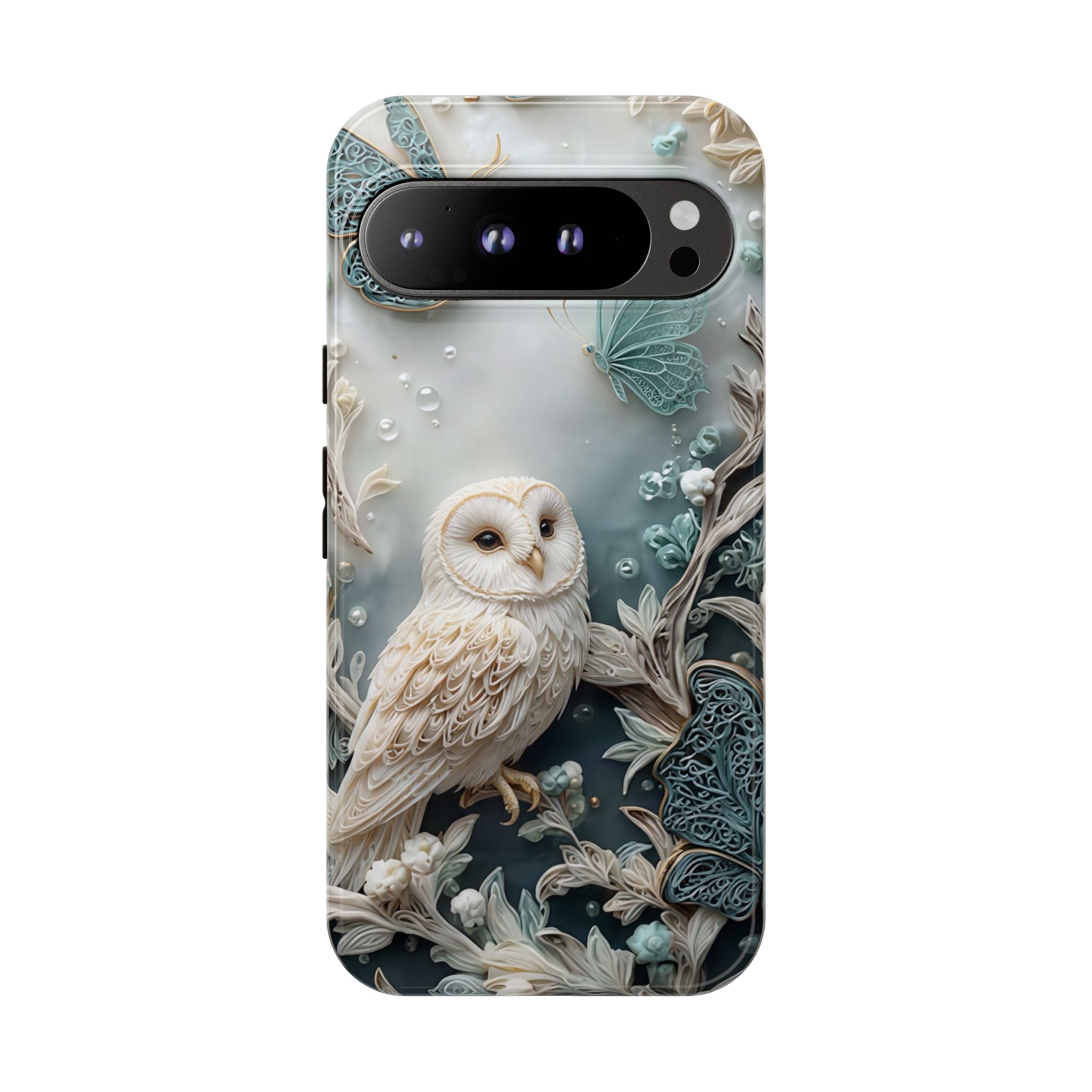 Barn Owl & Butterflies Tough Google Pixel Case