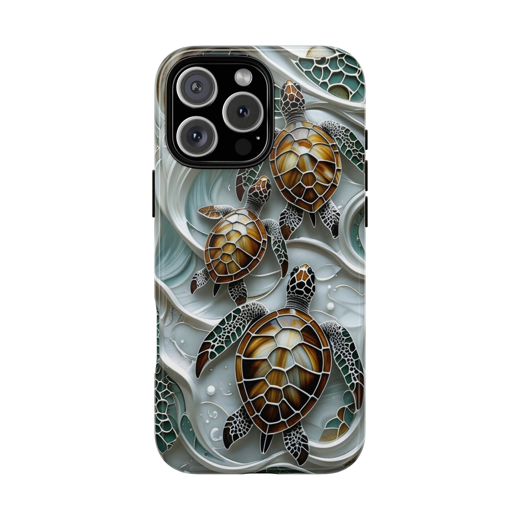 Sea Turtle Phone Case — Ocean Waves Protective iPhone Cover