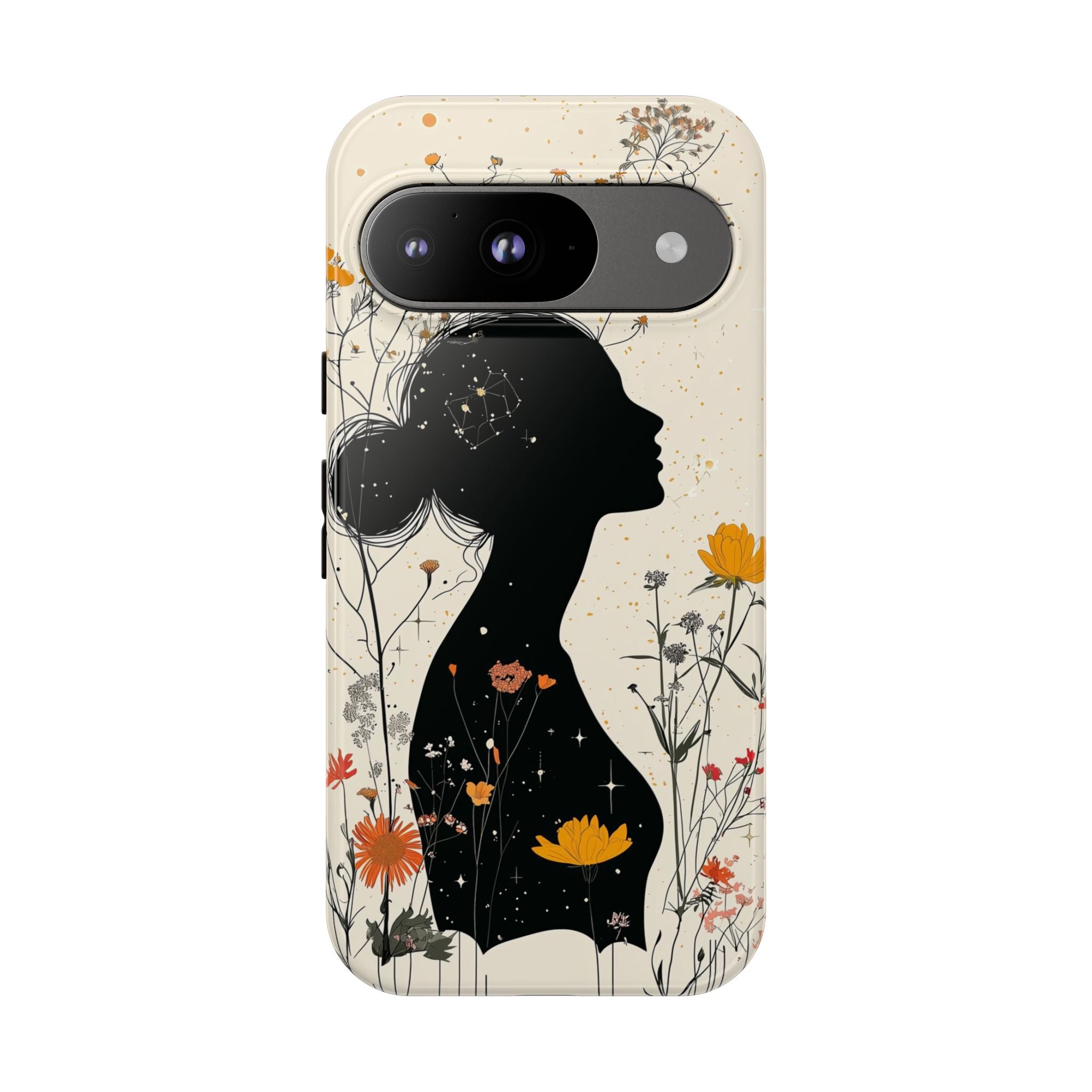 Floral Silhouette Google Pixel Case | Botanical Woman