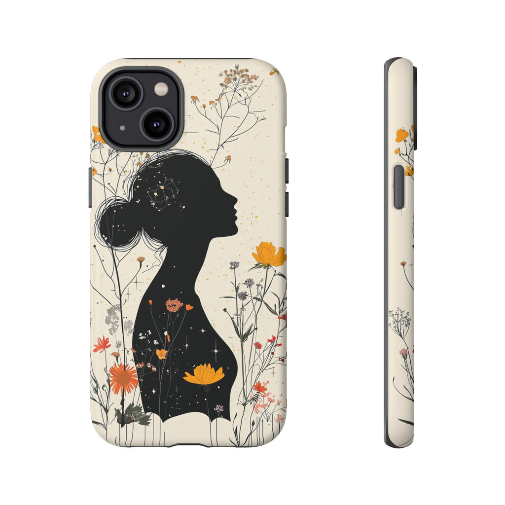 Floral Silhouette iPhone Case | Botanical Woman