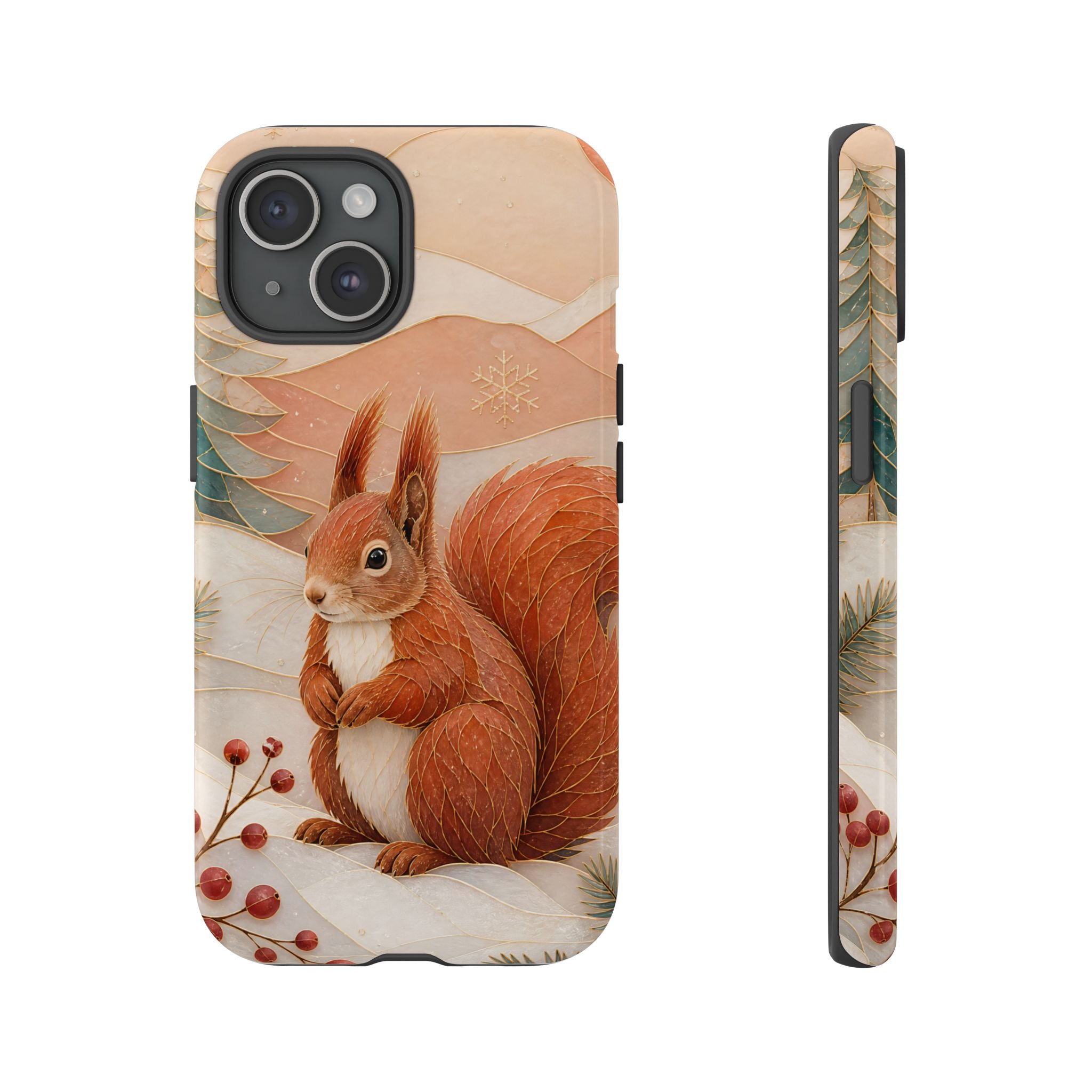 Winter Squirrel iPhone Case | Woodland Animal iPhone Case