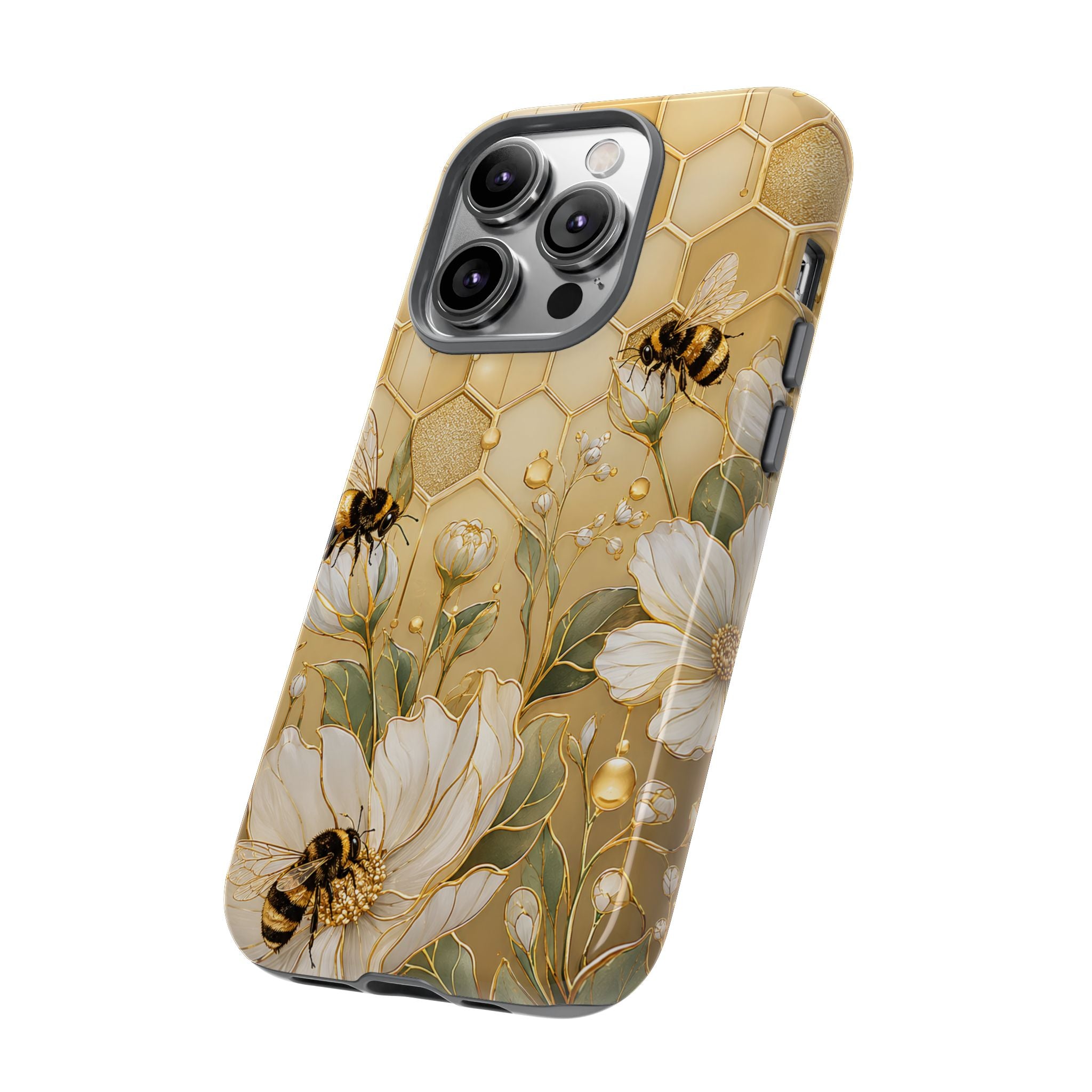 Bee Floral iPhone Case | Honeycomb Wildflower Cover