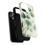 Botanical Eucalyptus Tough iPhone Case | Green Watercolour Leaf