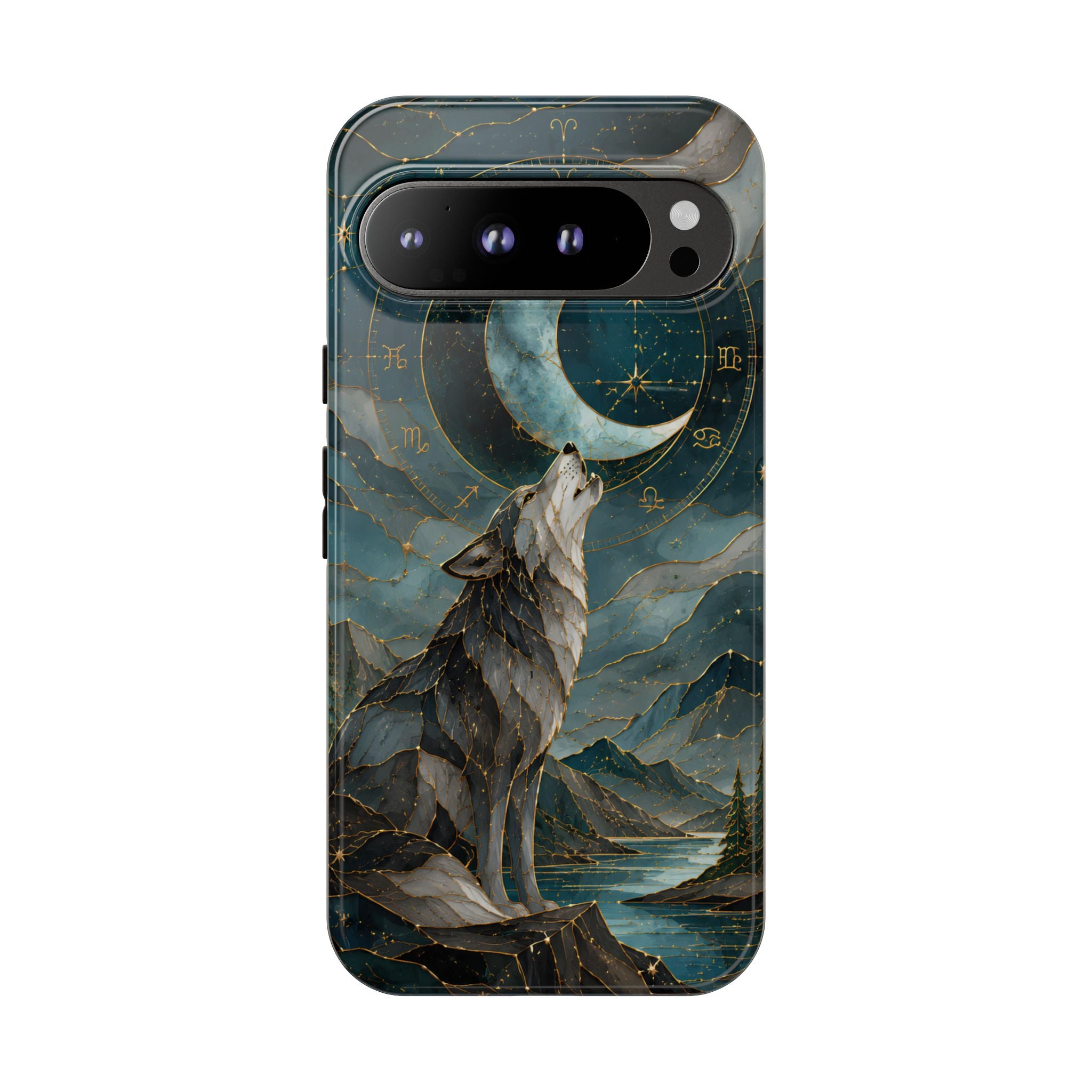 Wolf Moon Google Pixel Phone Case | Celestial Wolf Phone Case