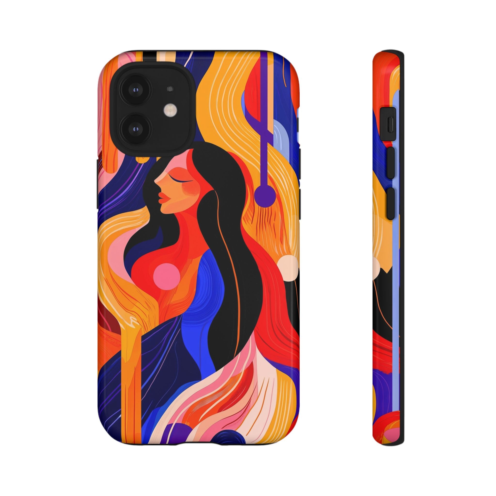 Abstract Colourful Woman iPhone Tough Case | Vibrant Artistic