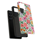 Floral Tough Samsung Galaxy Phone Case | Colorful Garden Print Protective Cover