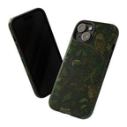 Dark Botanical Tough iPhone Case | Moody Forest Owl Cover