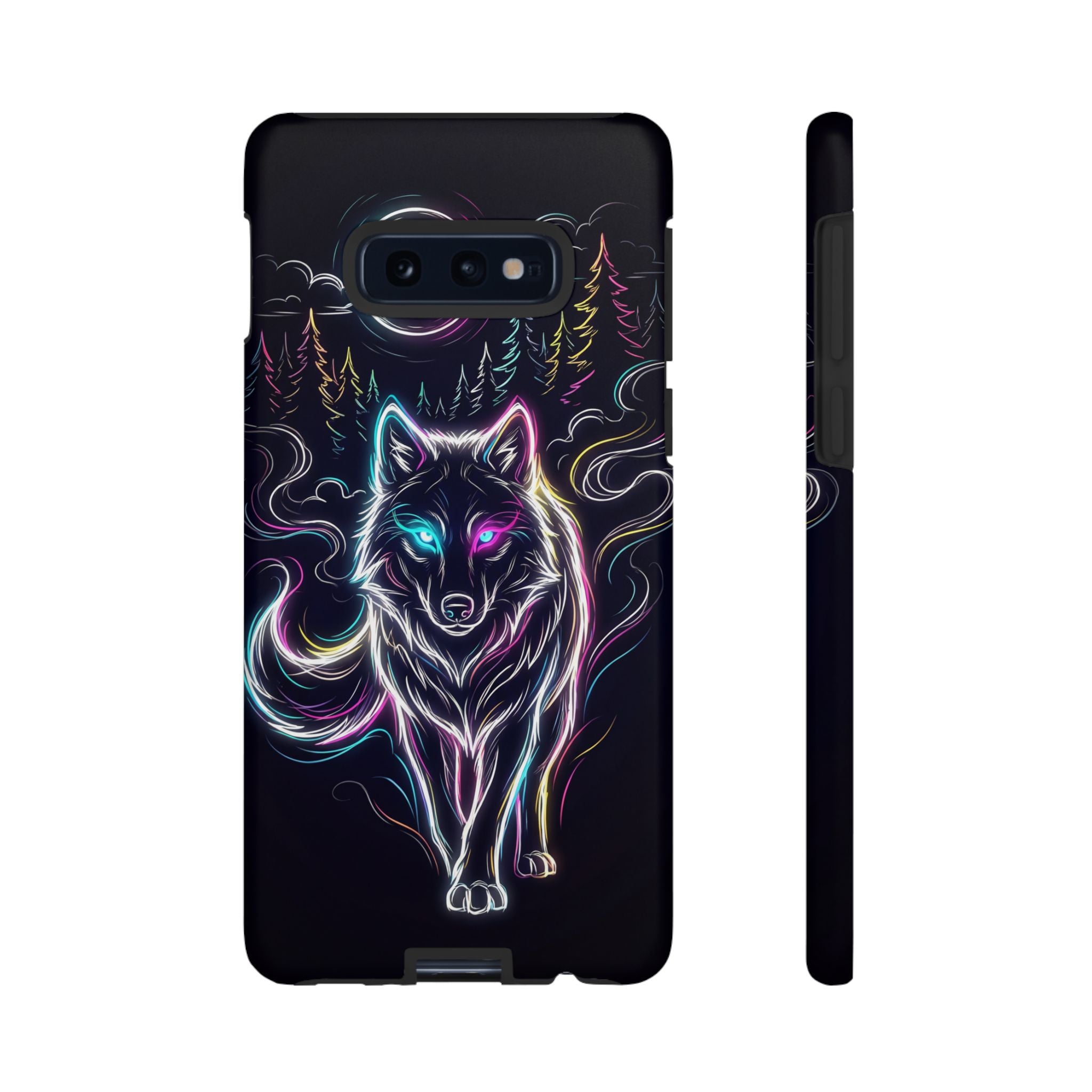 Neon Wolf Samsung Galaxy Phone Case | Mystic Glow Protective Tough Case