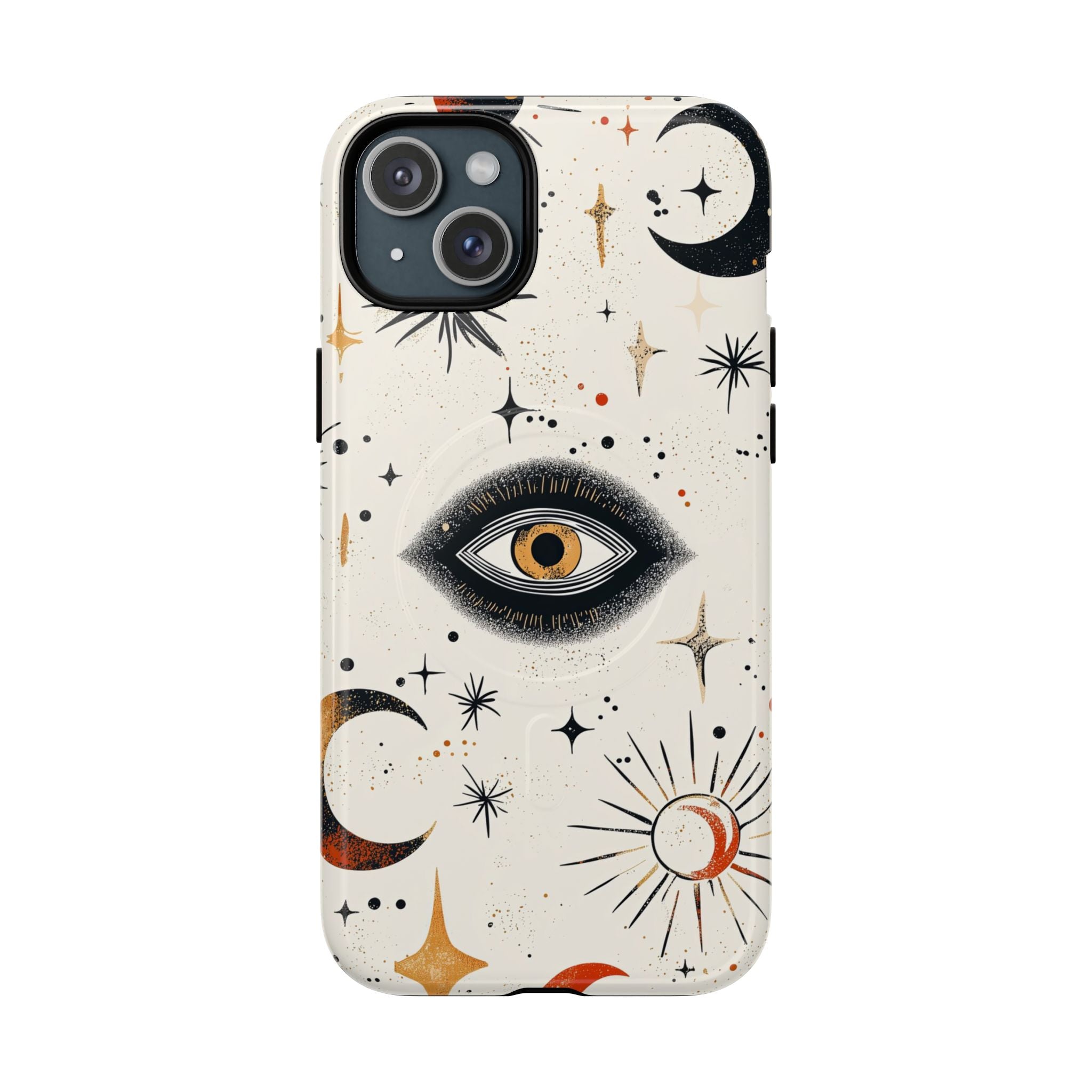 Custodia Mystic Eye MagSafe per iPhone | Luna e stelle celesti