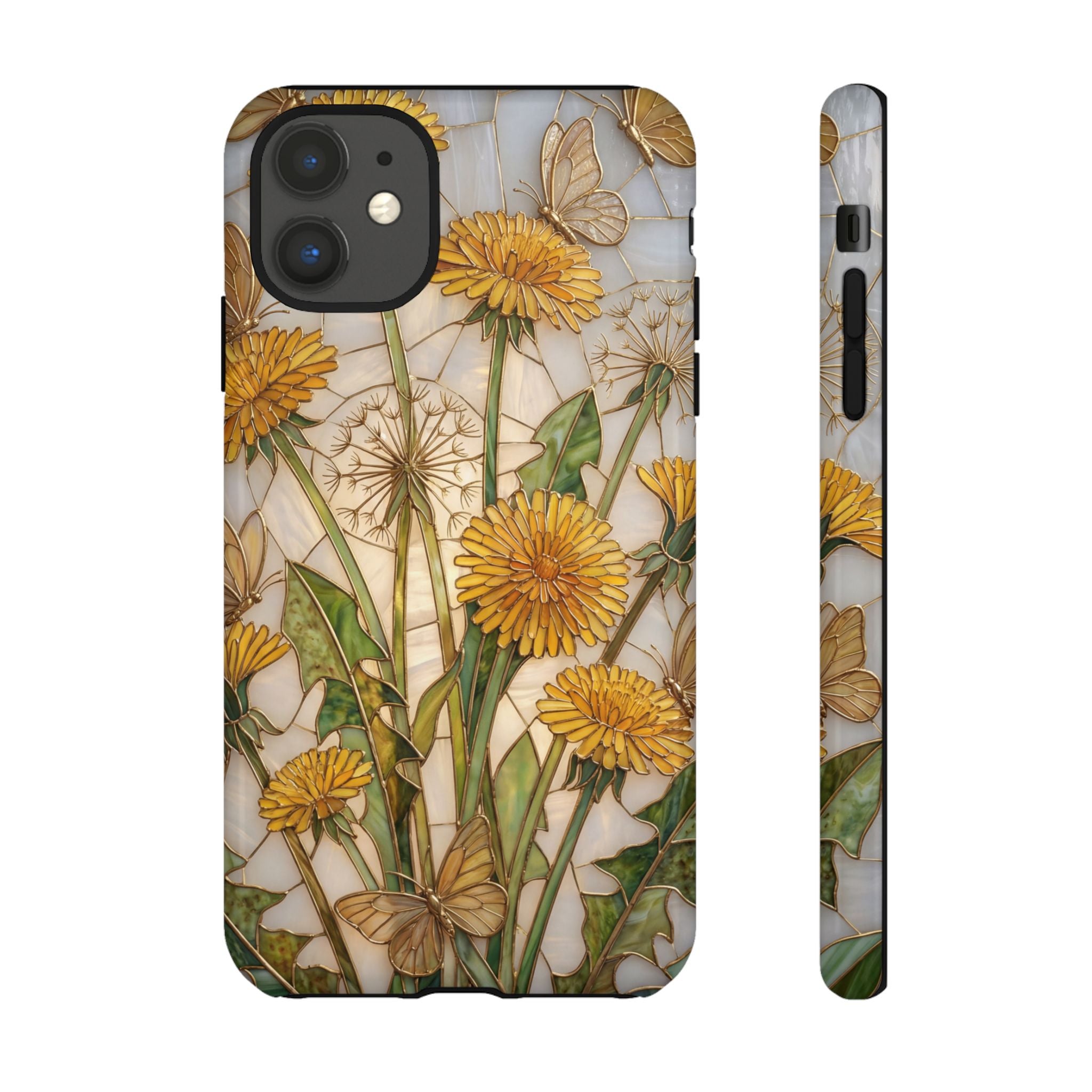 Dandelion Bouquet Tough iPhone Case — Floral Botanical Protective Cover