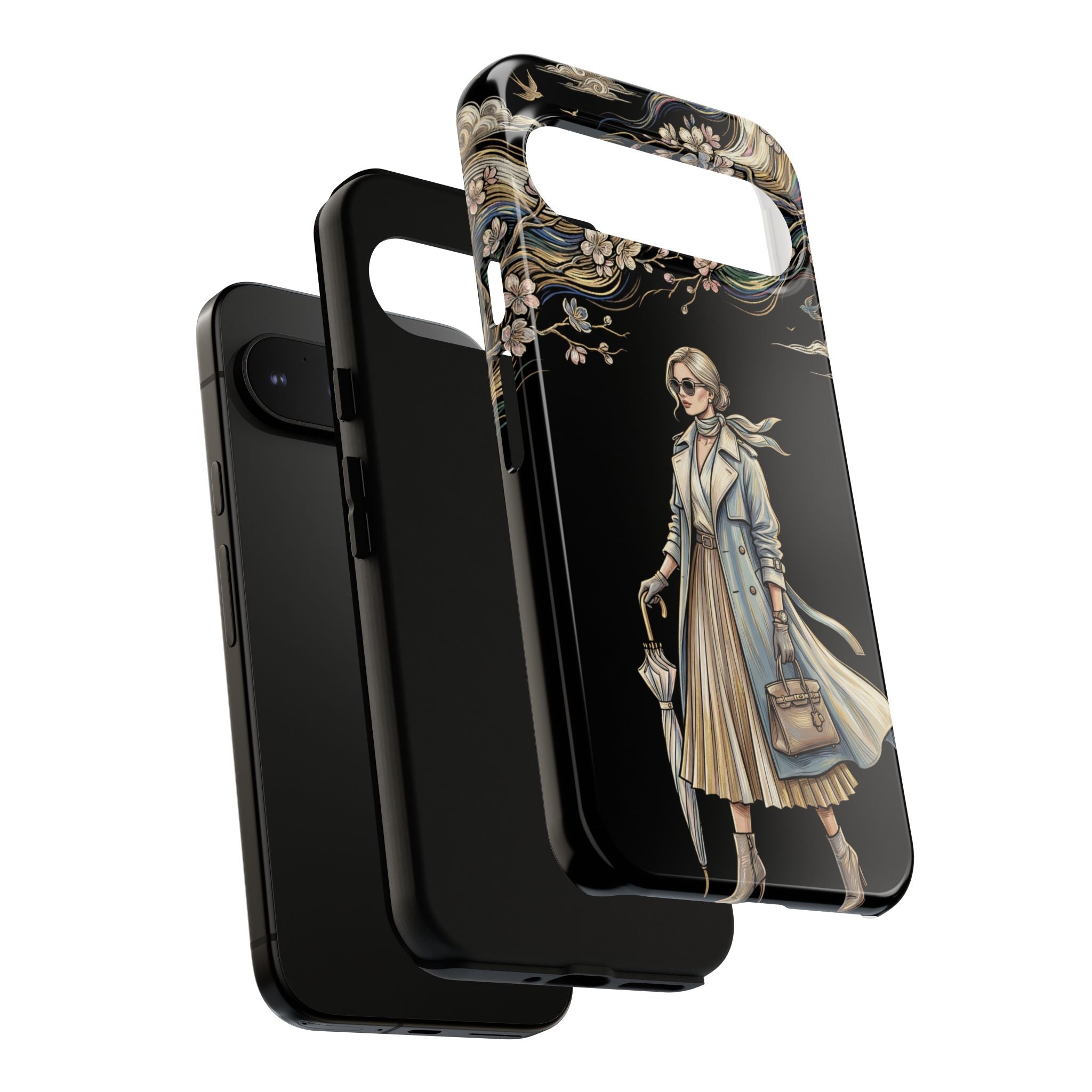 Vintage Chic Google Pixel Phone Case | Stylish Woman Illustration