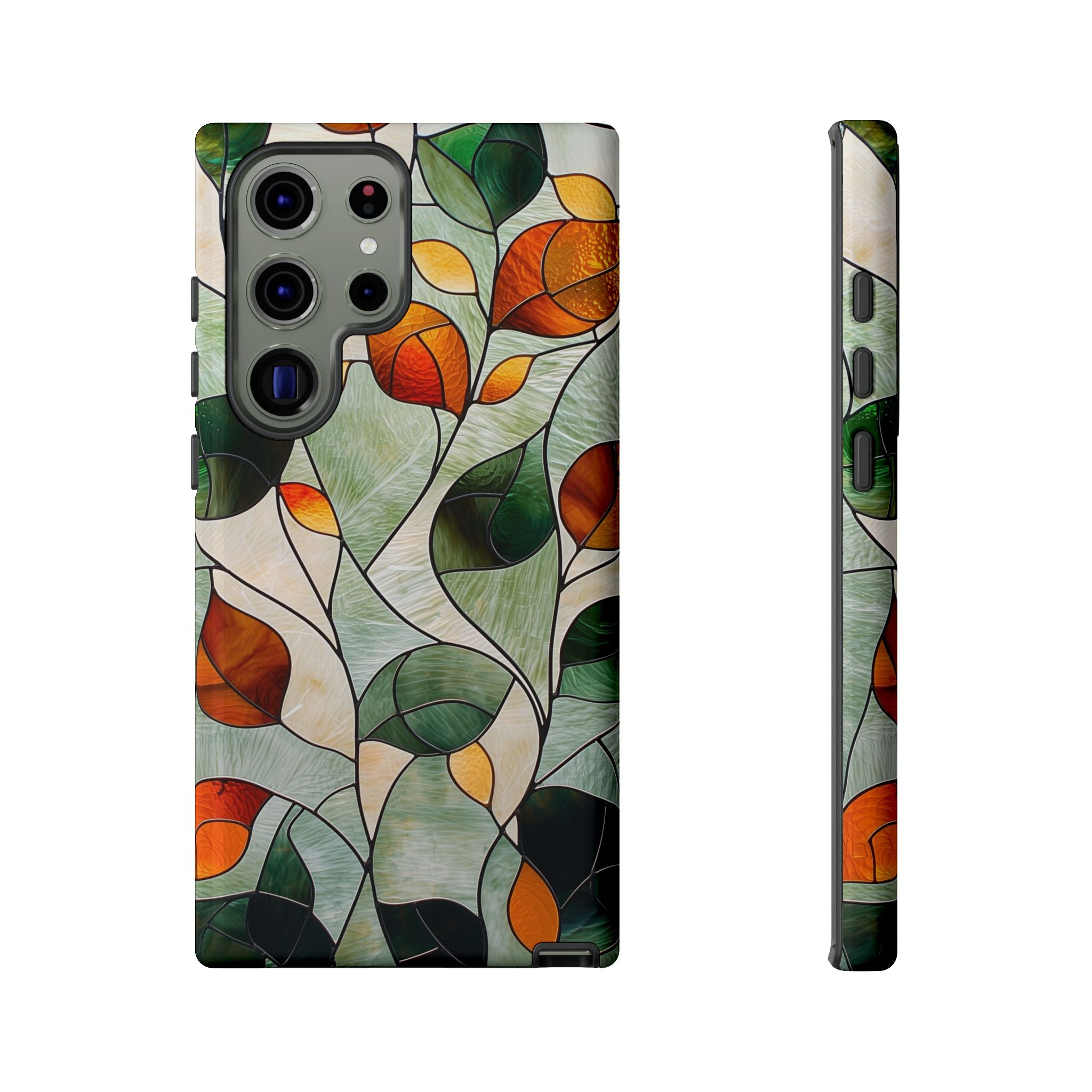 Autumn Stained Glass Leaf Samsung Galaxy Case
