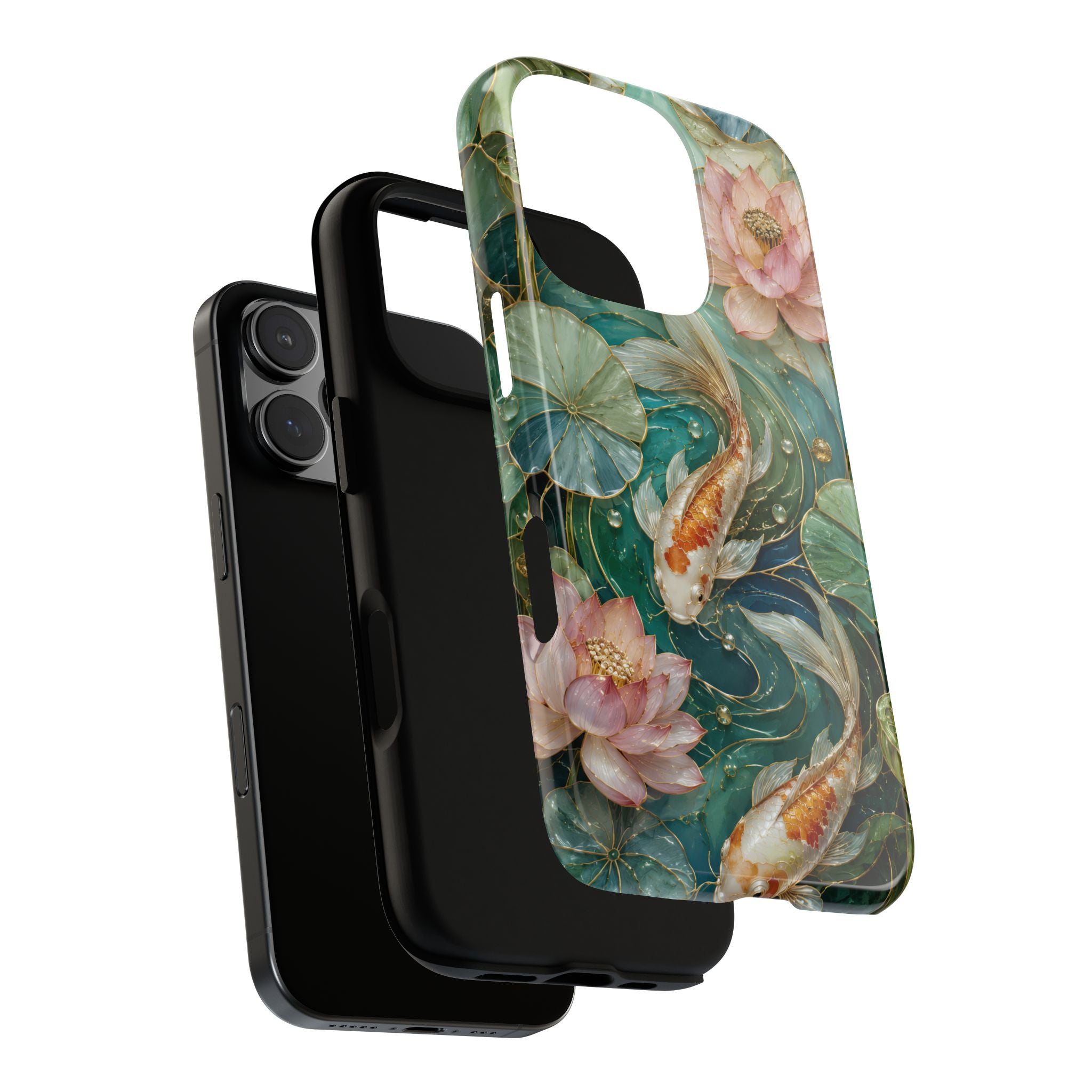 Koi Fish iPhone Case | Lotus Pond Art Cover