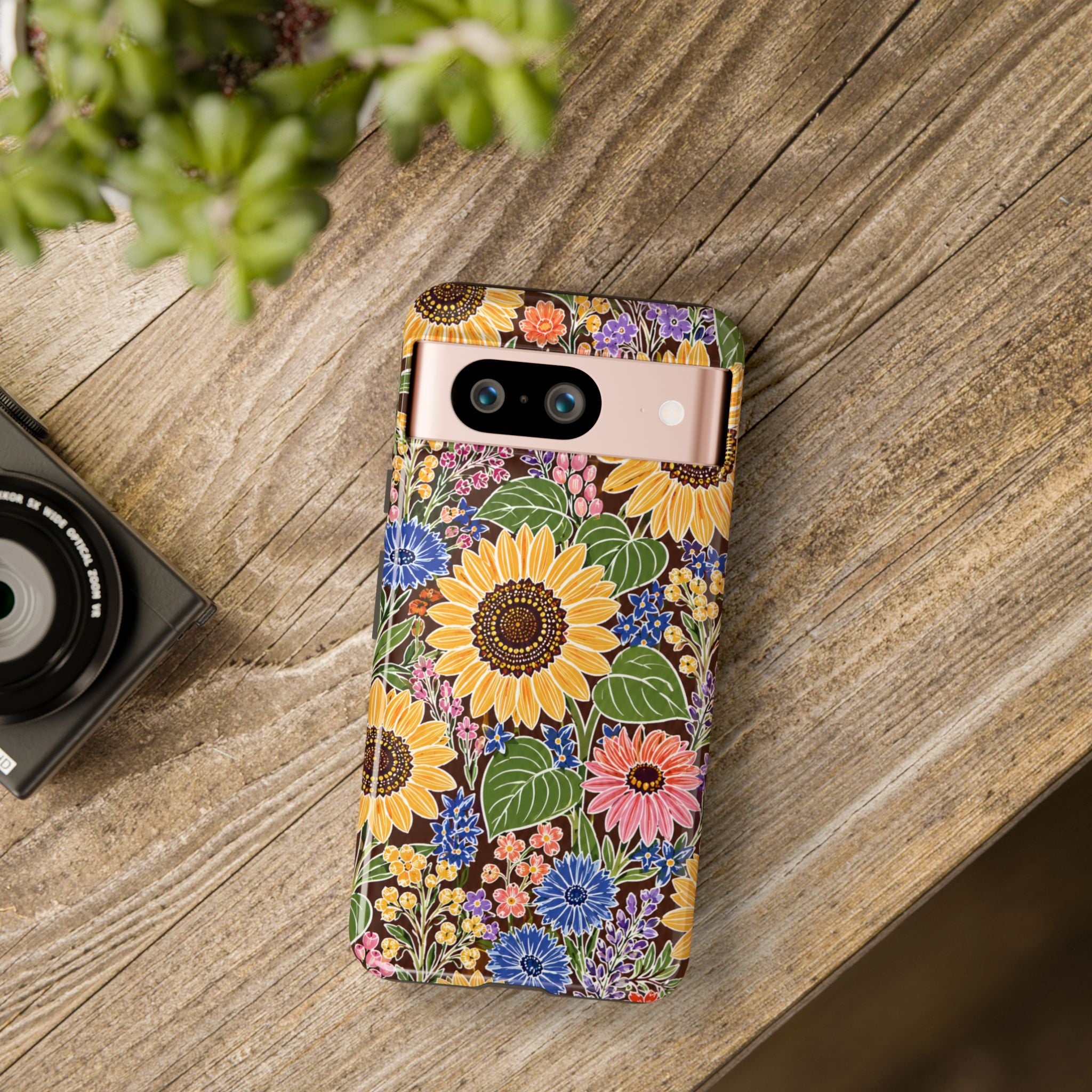 Sunflower & Wildflower Pattern Tough Google Pixel Phone Case