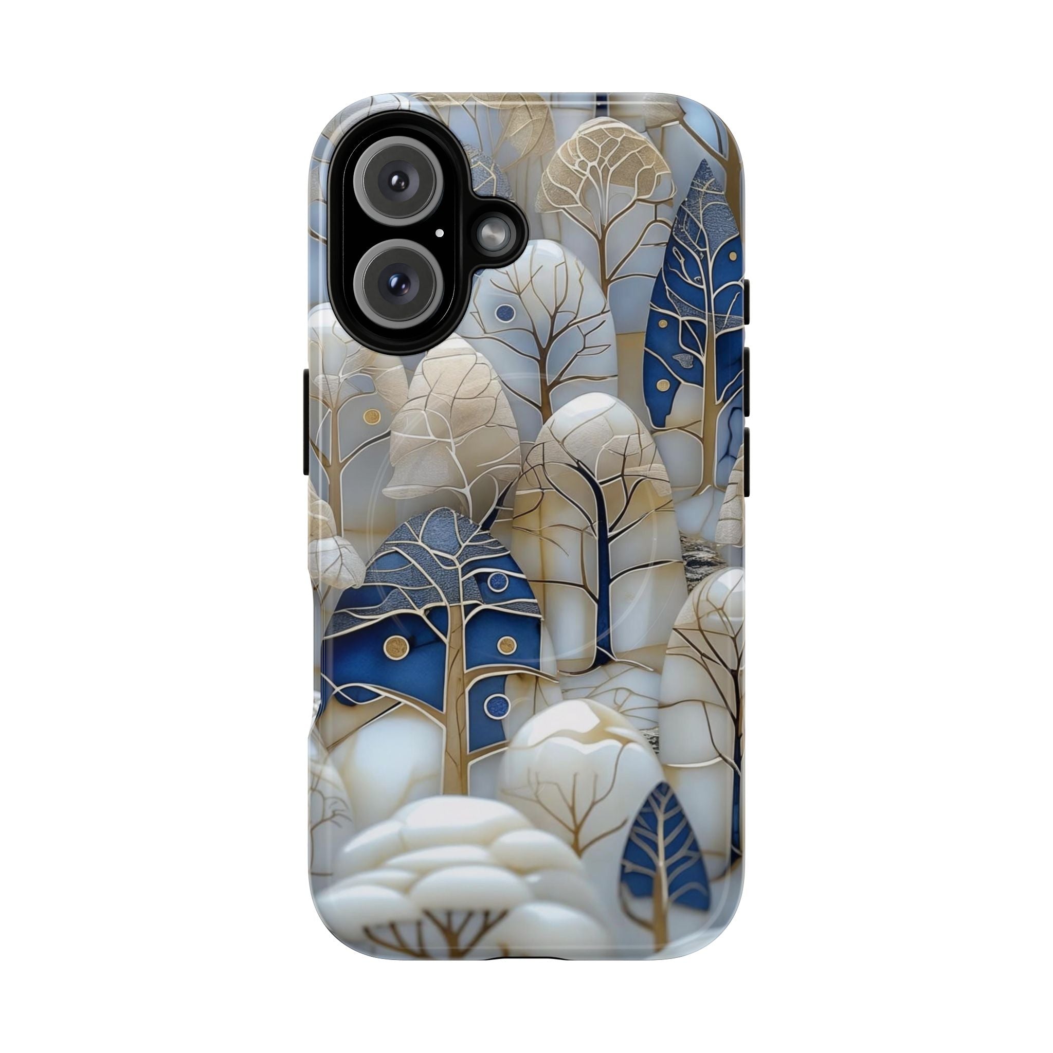 Blue Gold Forest Art MagSafe Case