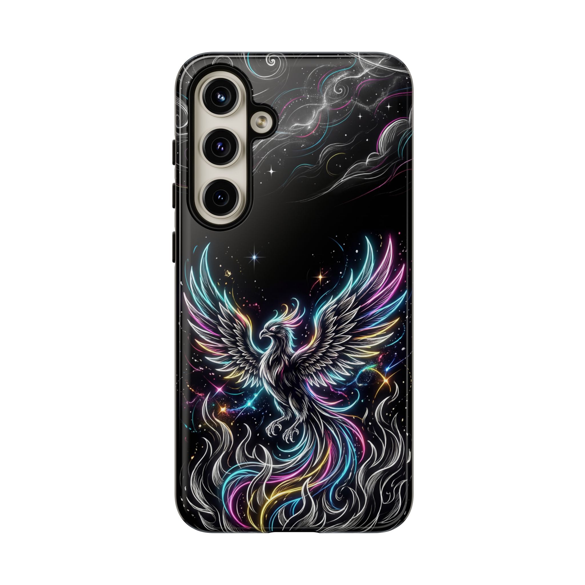 Colorful Neon Phoenix Tough Samsung Galaxy Phone Case