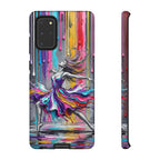 Colorful Dancer Tough Samsung Galaxy Phone Case | Vibrant Drip Art Protective Cover