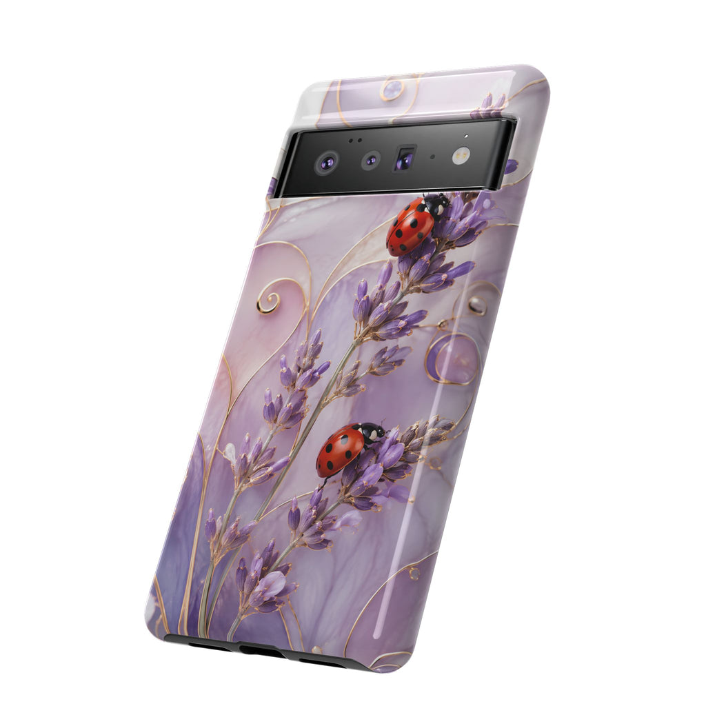 Lavender Ladybug Google Pixel Phone Case | Floral iPhone Case