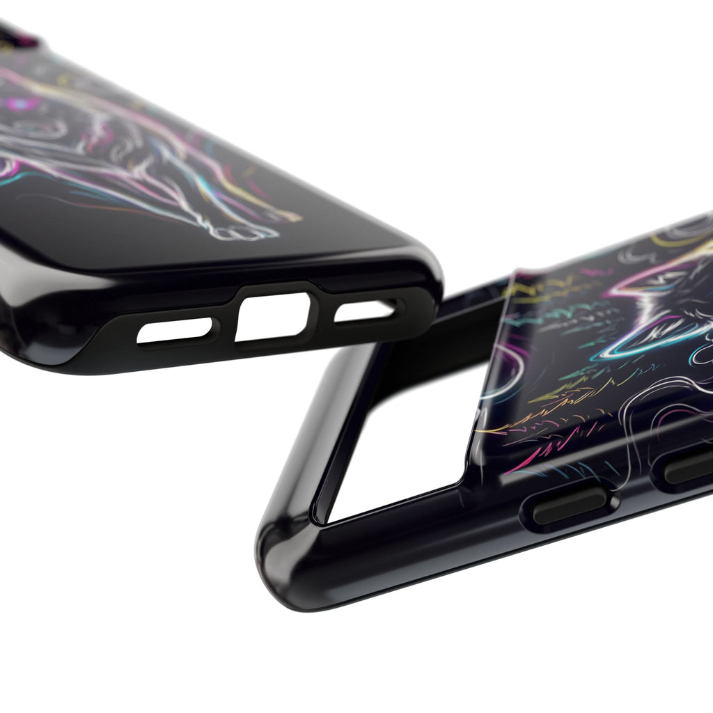 Neon Wolf Google Pixel Phone Case | Mystic Glow Protective Tough Case