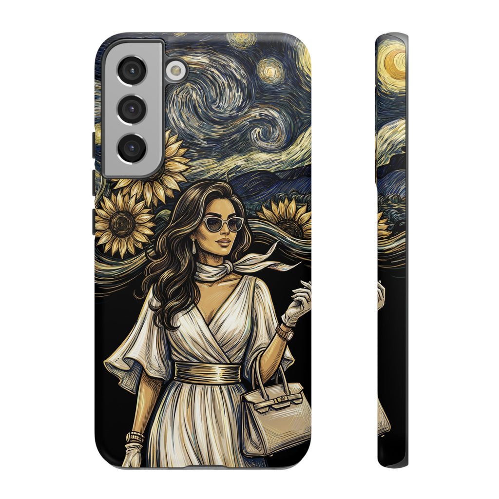 Van Gogh Night Sunflowers Samsung Galaxy Phone Case | Chic Woman Art