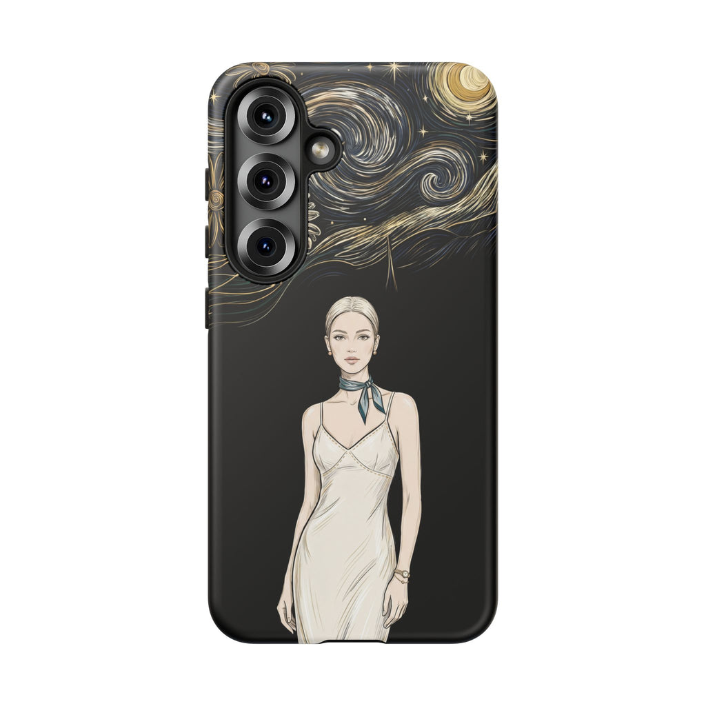 Cover per Samsung Galaxy Fantasia Notte Stellata | Illustrazione Donna Elegante