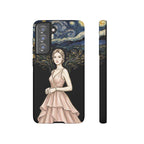 Art Nouveau Starry Night Samsung Galaxy Phone Case | Elegant Woman Illustration Tough Case