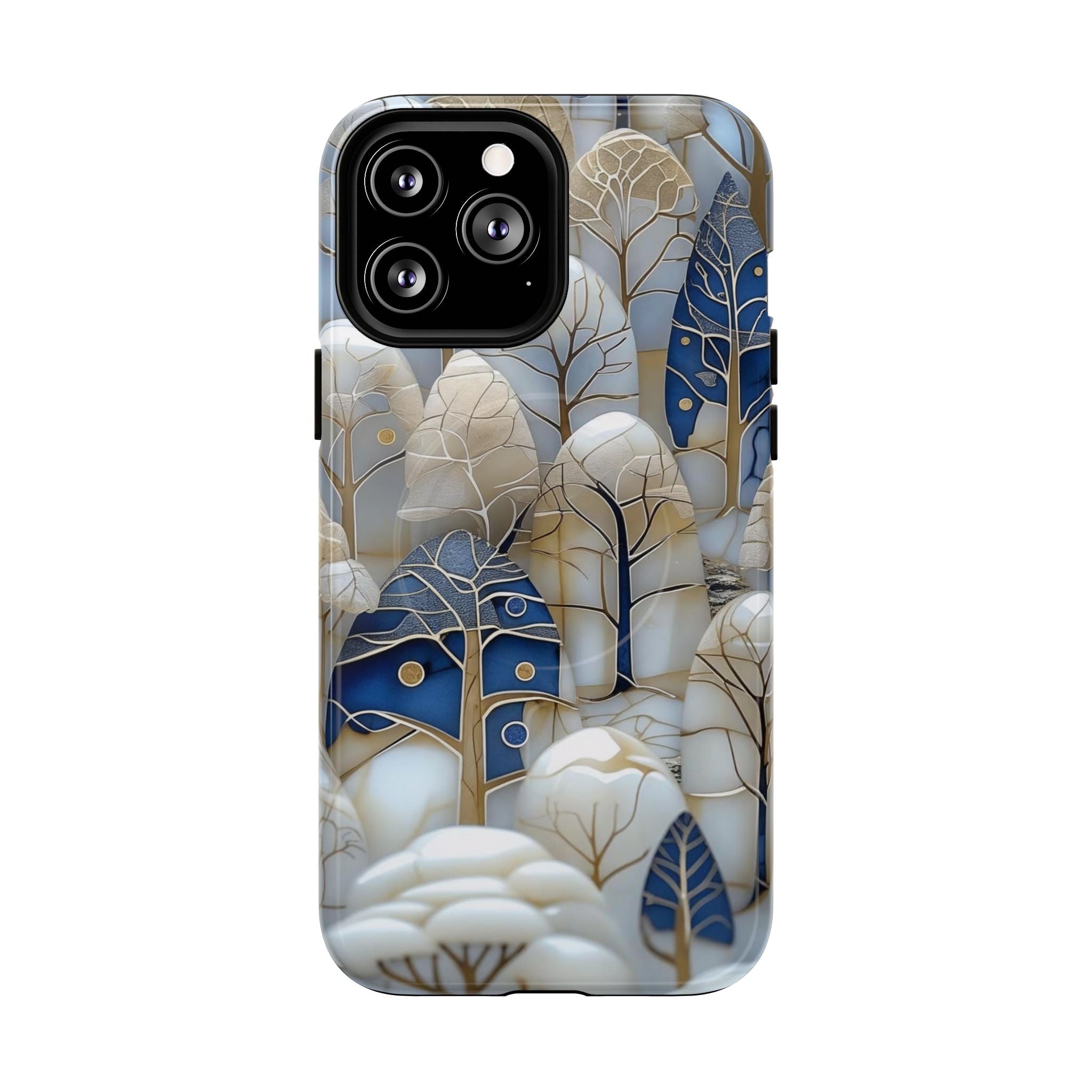 Blue Gold Forest Art MagSafe Case