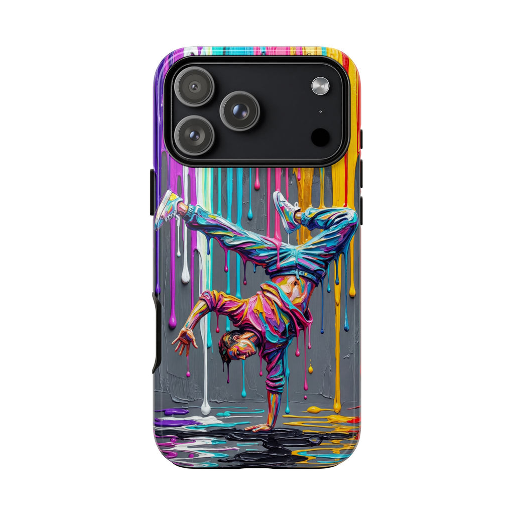 Colorful Breakdancer Graffiti Tough iPhone Case