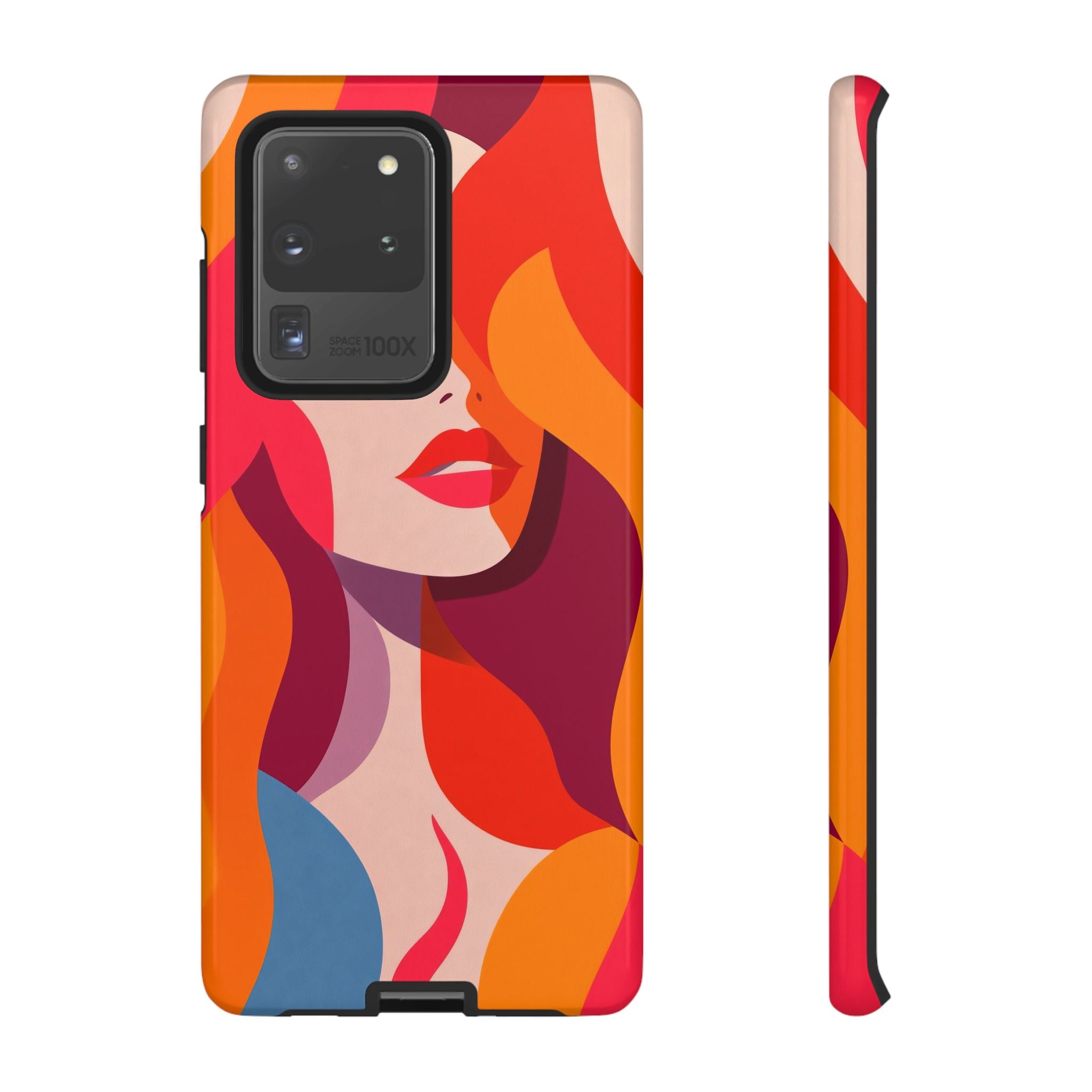 Retro Pop Art Woman Samsung Galaxy Case | Bold Colourful Abstract Portrait
