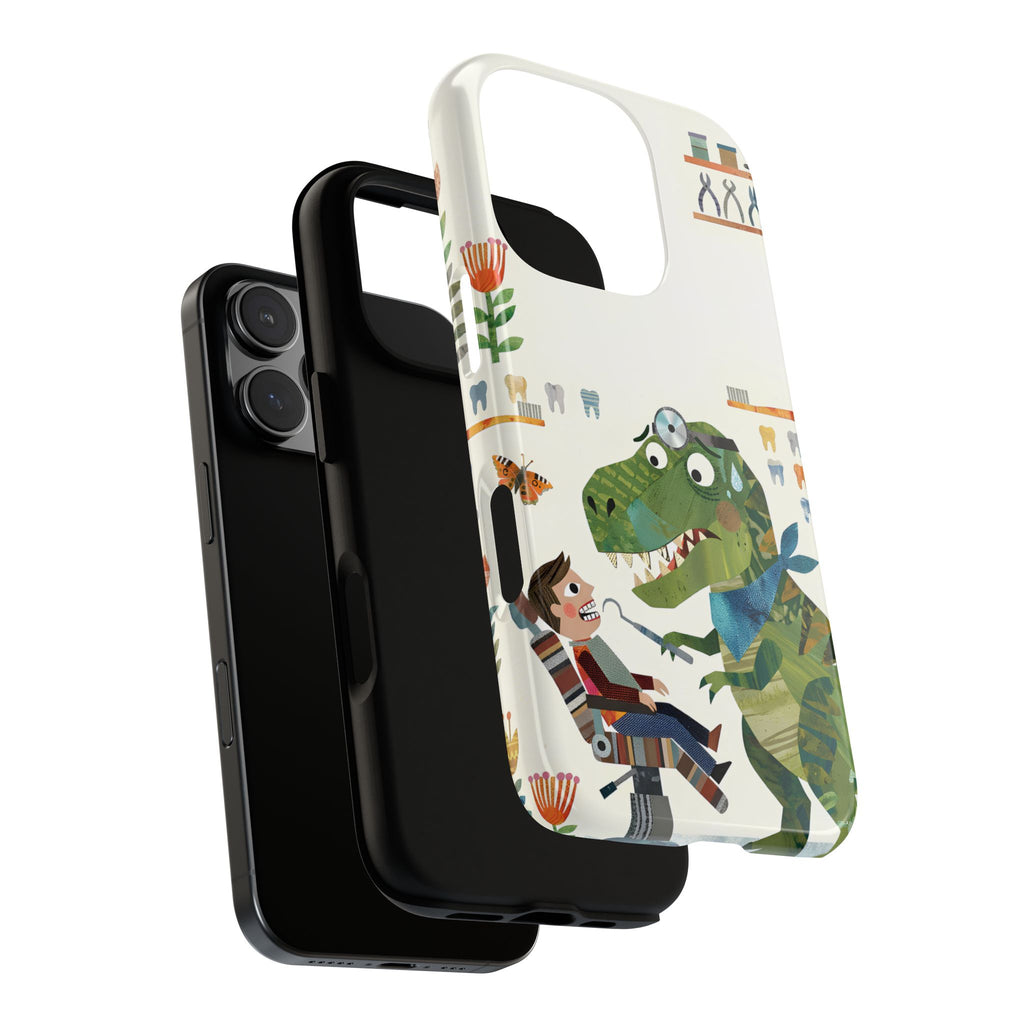 Dinosaur Dentist Tough iPhone Case | Cute Pediatric Dental Cover