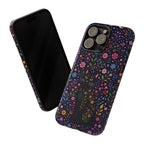 Celestial Black Cat iPhone Case | Whimsigoth Floral