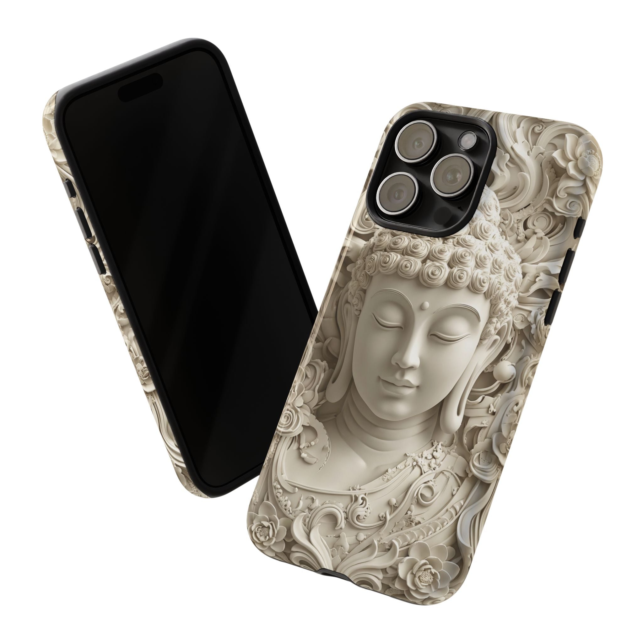 Buddha Relief iPhone Case — Serene Zen Protective Phone Cover
