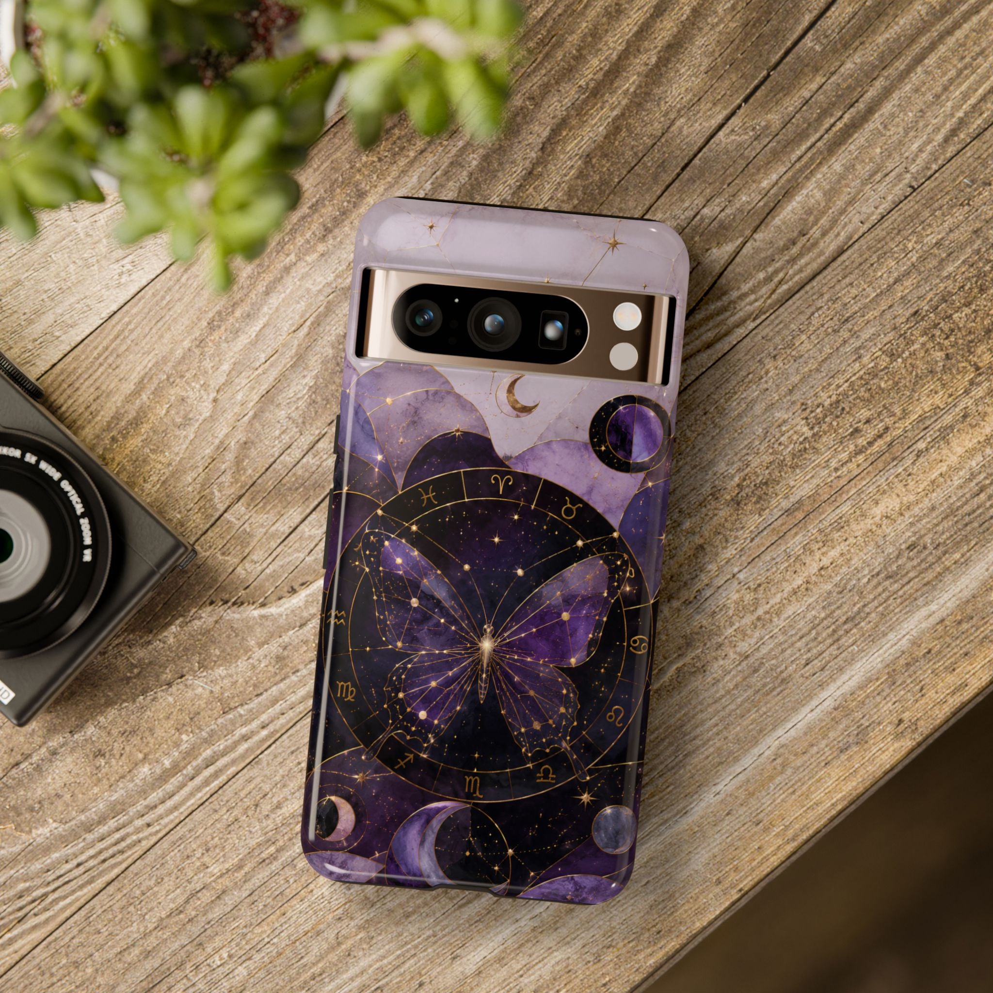 Celestial Butterfly Google Pixel Phone Case | Zodiac Moon Phase Phone Case