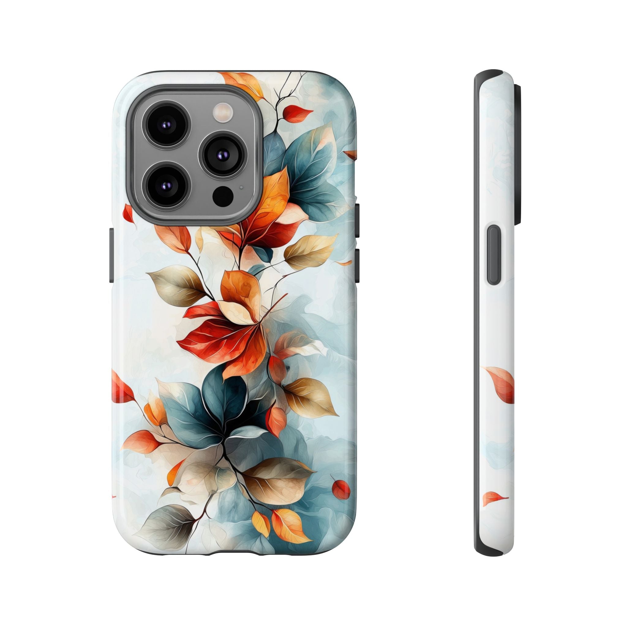 Floral Autumn Leaves Tough iPhone Case
