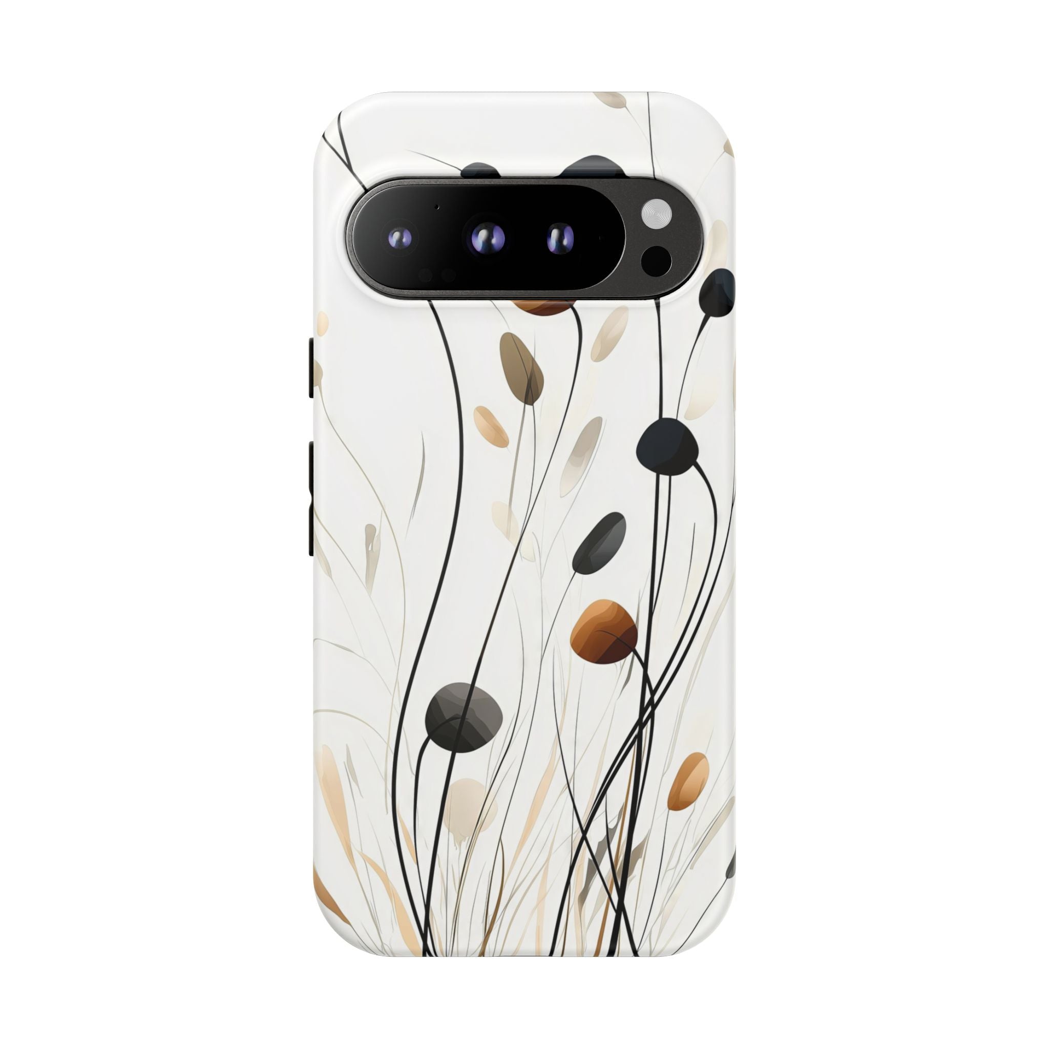 Floral Breeze Tough Google Pixel Case | Minimal Neutral Botanical Design