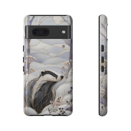 Badger Google Pixel Phone Case | Stained Glass Wildlife Phone Case