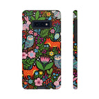 Floral Woodland Samsung Galaxy Phone Case | Colourful Fox & Owl Protective Cover