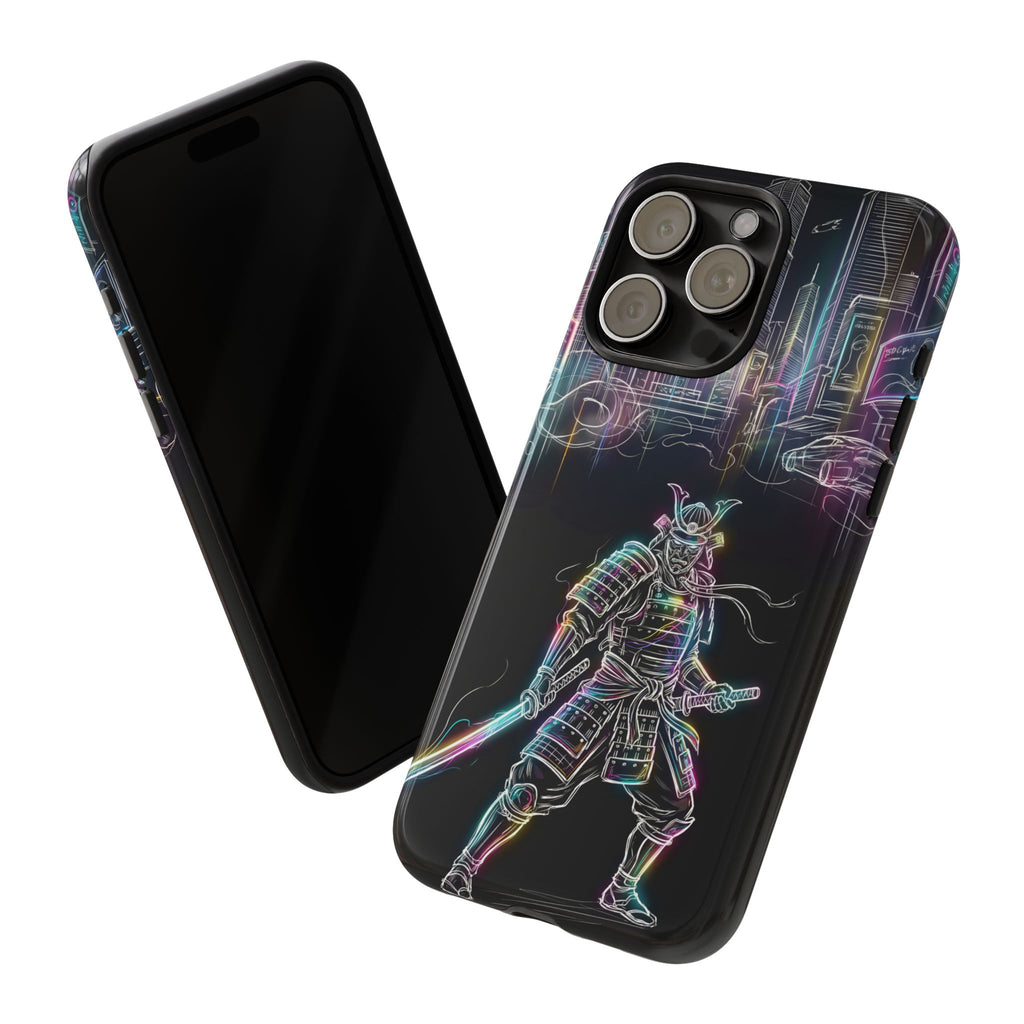 Neon Samurai iPhone Case | Cyberpunk City Armor