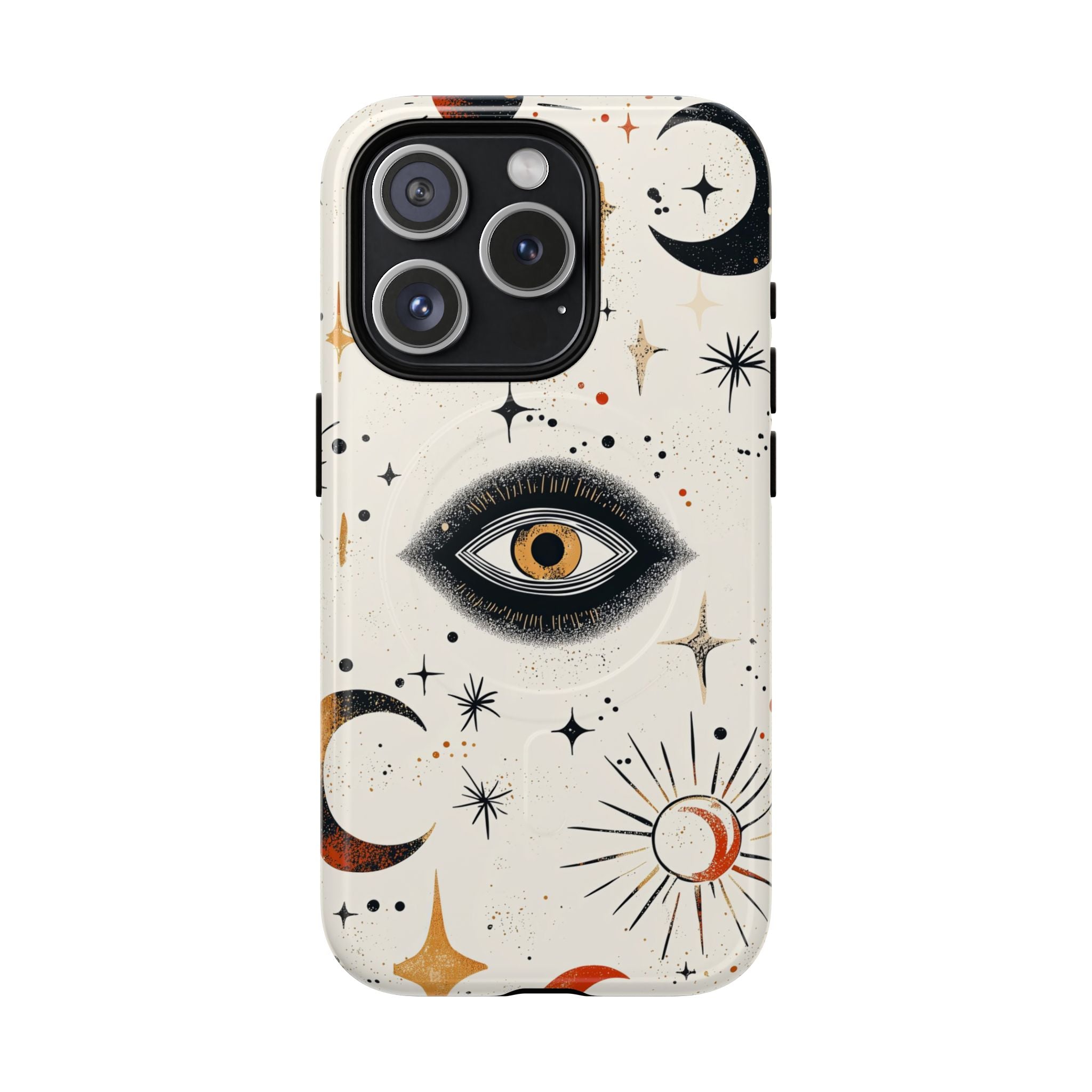 Custodia Mystic Eye MagSafe per iPhone | Luna e stelle celesti