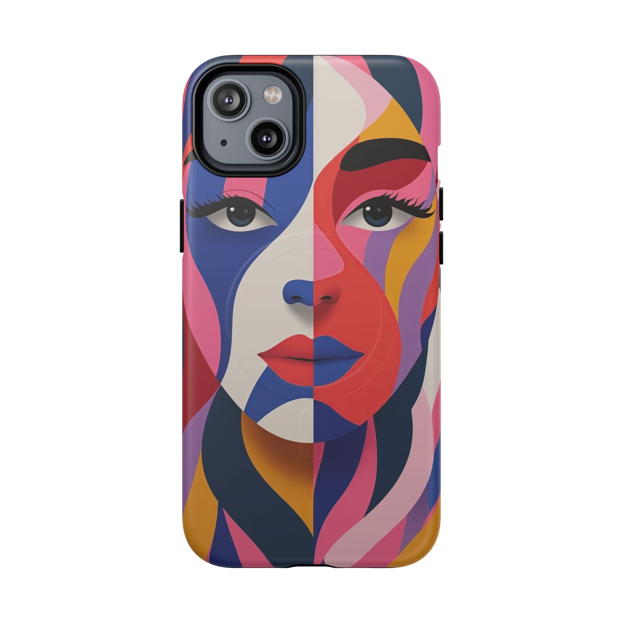 Abstract Colourful Face MagSafe iPhone Case | Vibrant Pop Art
