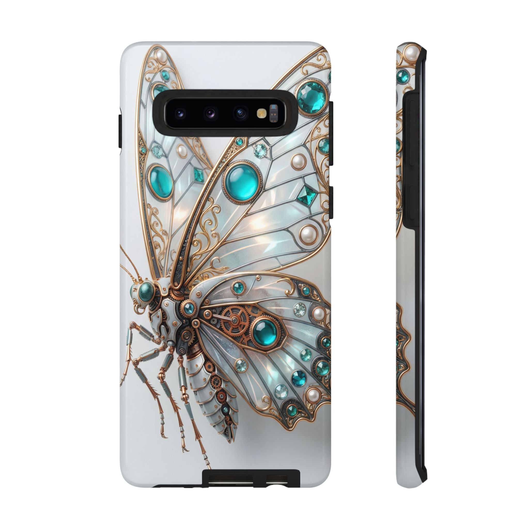 Butterfly Gem Phone Case — Steampunk Teal Jewel Samsung Galaxy Case