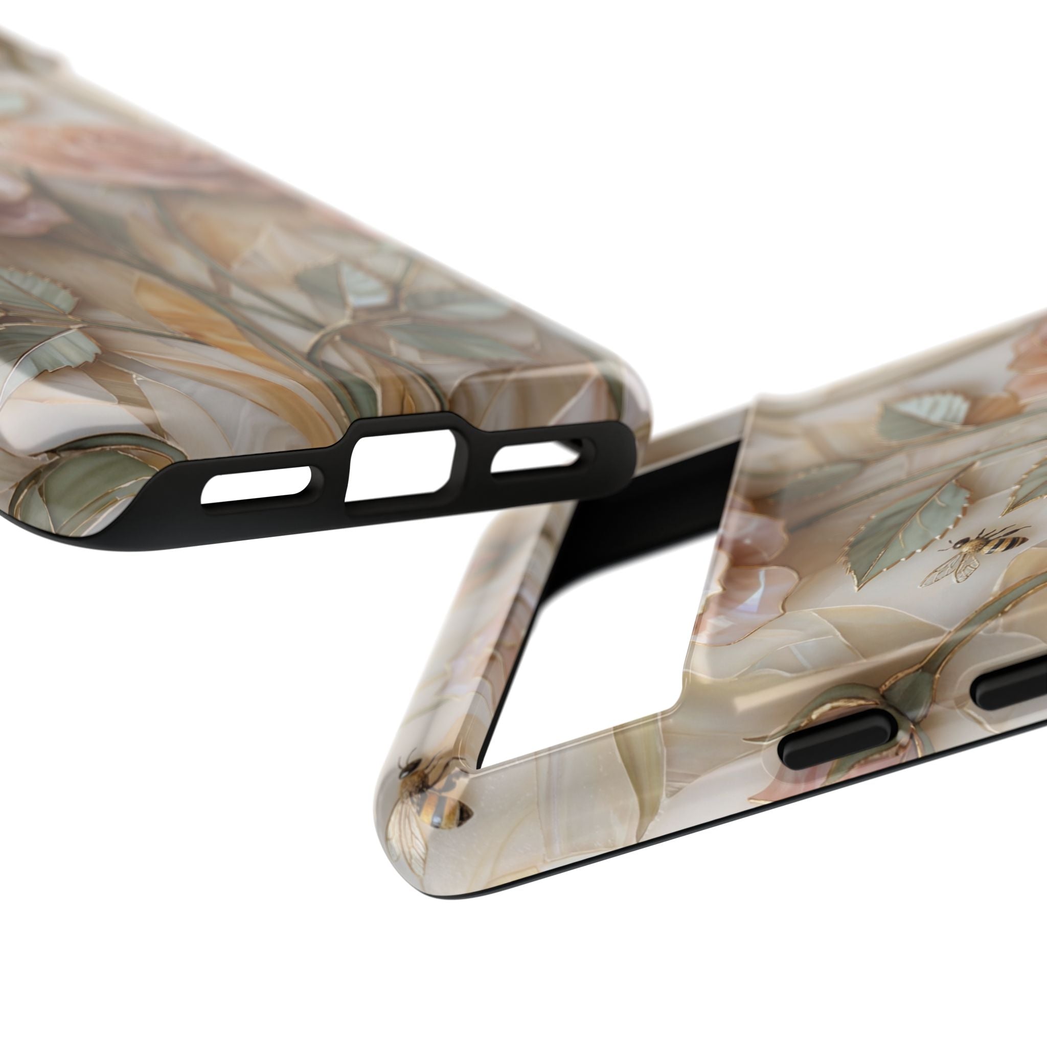 Custodia protettiva resistente per Google Pixel con motivo floreale rosa antico