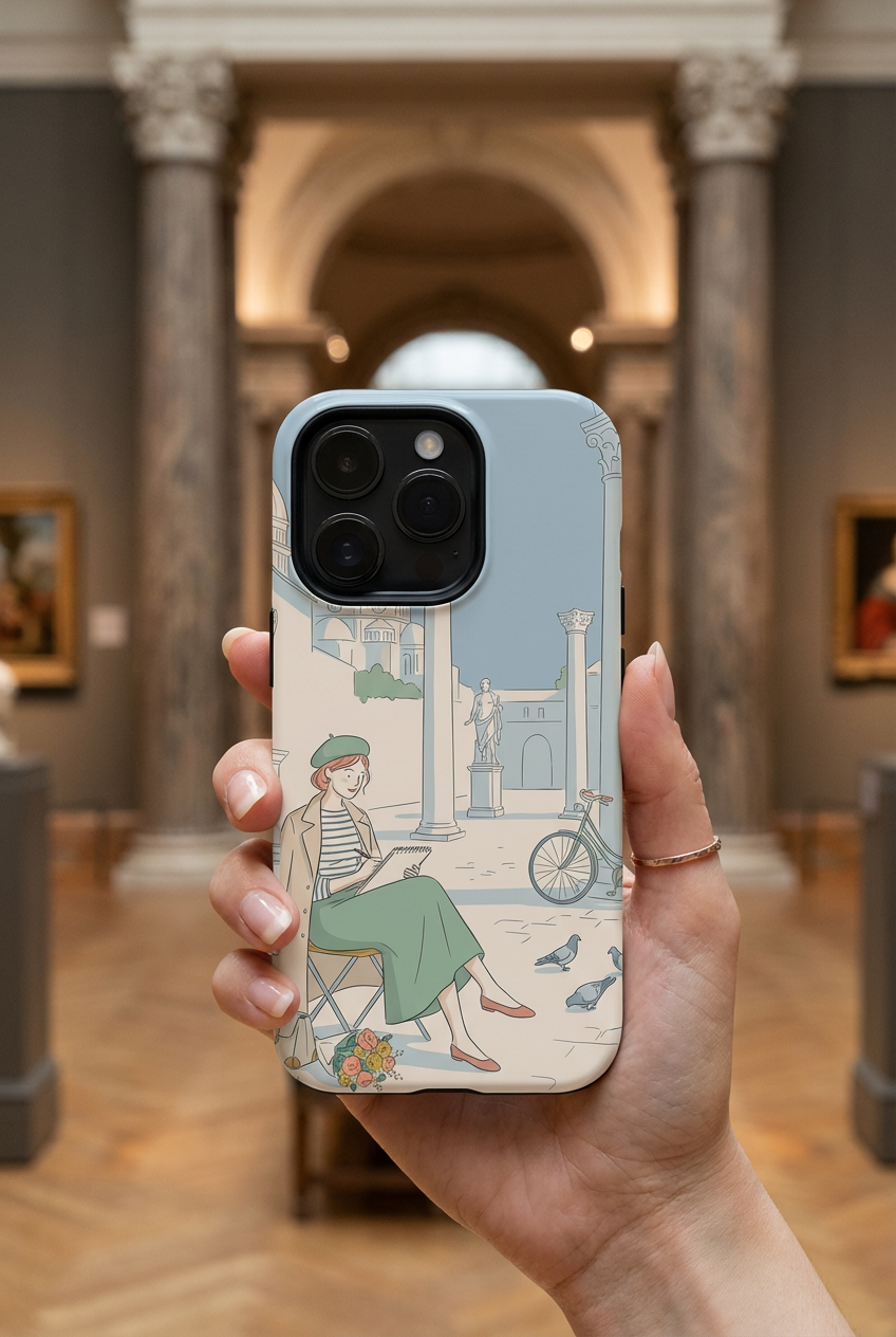 Florence Art Aesthetic MagSafe iPhone Case | Renaissance Italy Travel Illustration