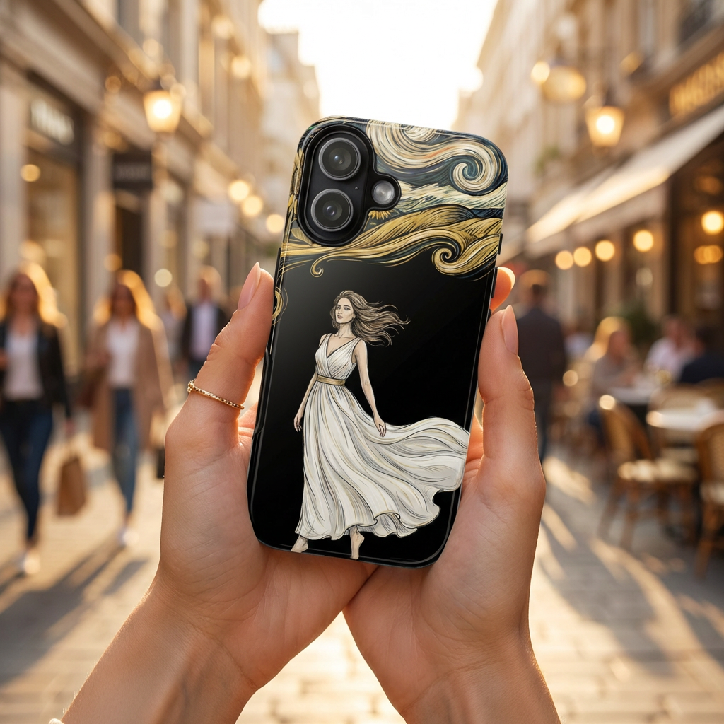 Grecian Muse MagSafe iPhone Case | Artistic Goddess Protective Case