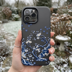 Blue Floral Cherry Blossom Tough iPhone Case