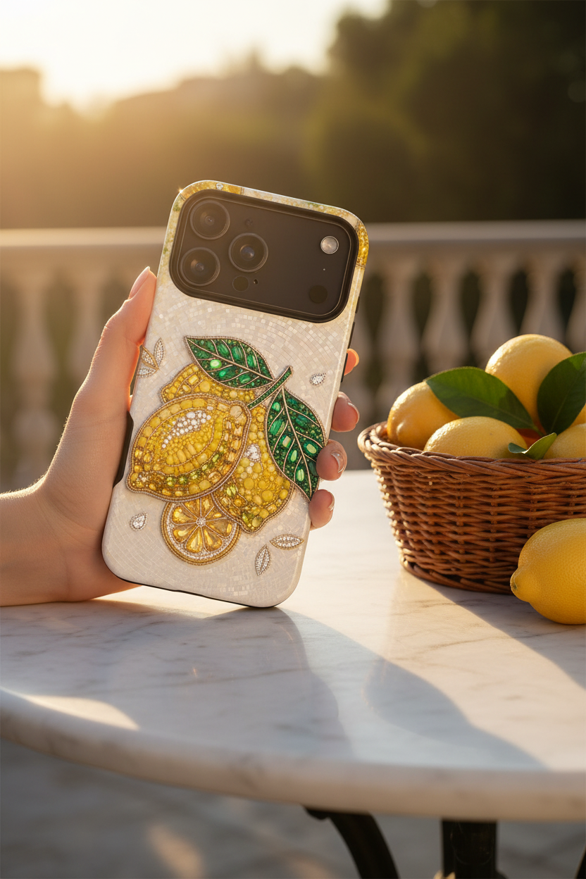Luxe Lemon Jewel iPhone Case