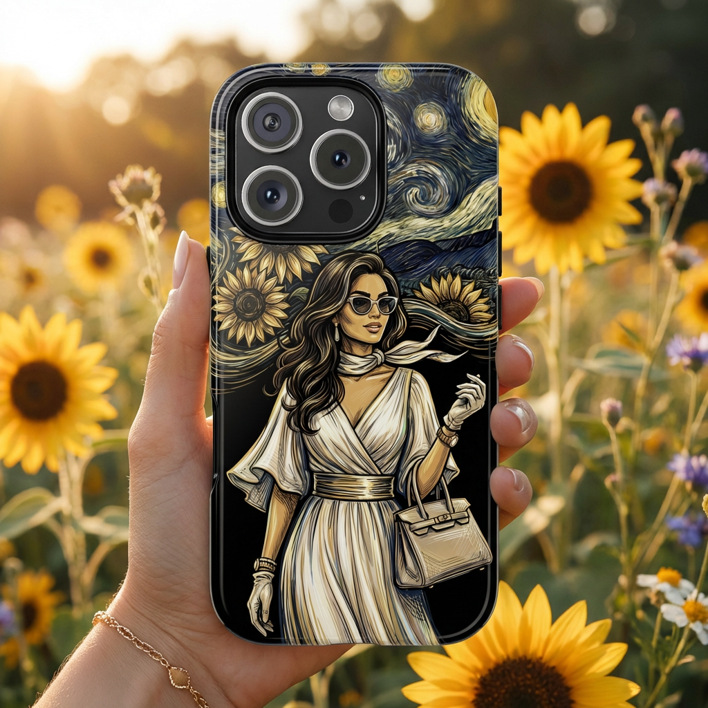 Van Gogh Night Sunflowers MagSafe iPhone Case | Chic Woman Art