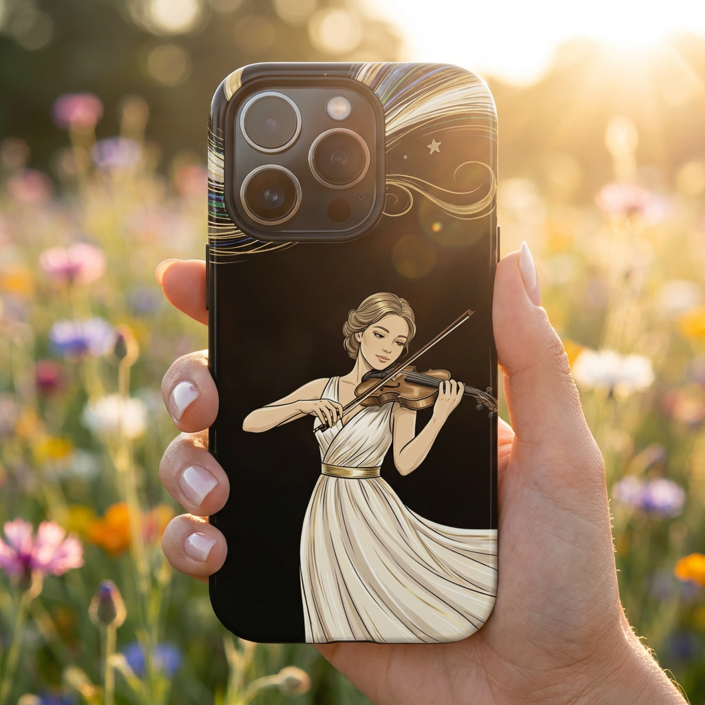 Violinist MagSafe iPhone Case | Elegant Classical Musicist Design